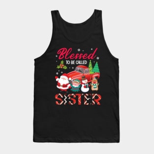 Blessed To Be Called Sister Merry Christmas Xmas Noel Day Tank Top